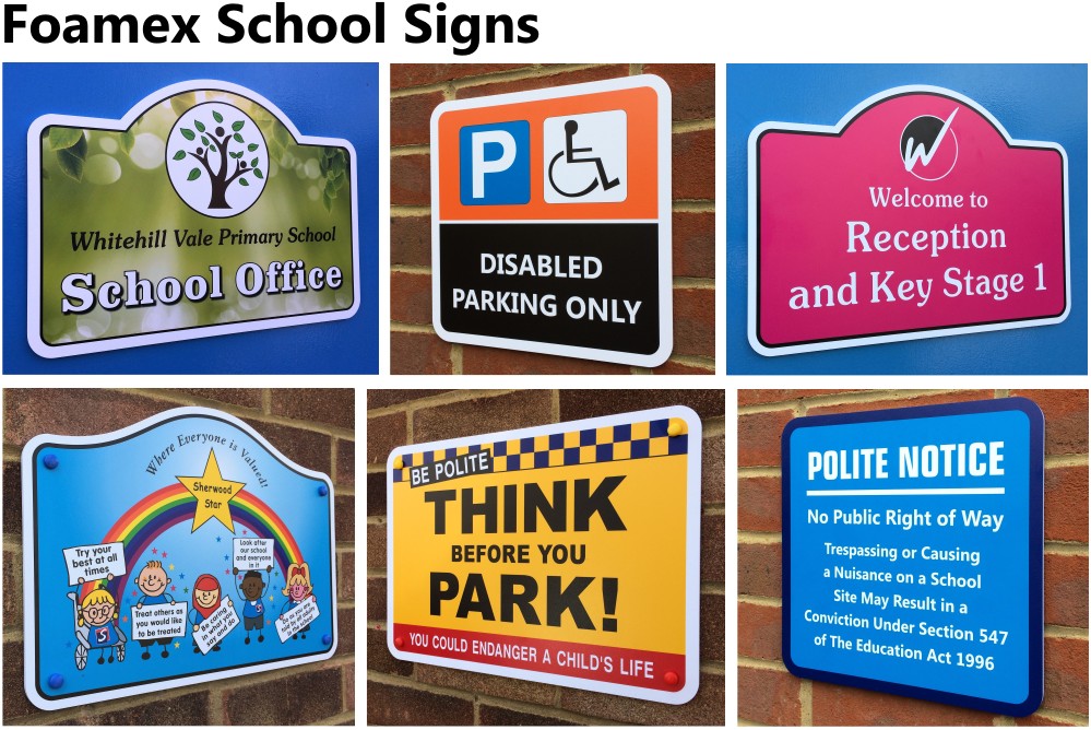 foamex school signs